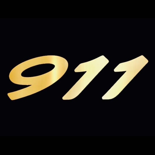 LOGO PROJECTOR LIGHTS PORSCHE 911 Nr.26 (الكمية 1 = 2 شعار فيلم / 2 مصباح باب)