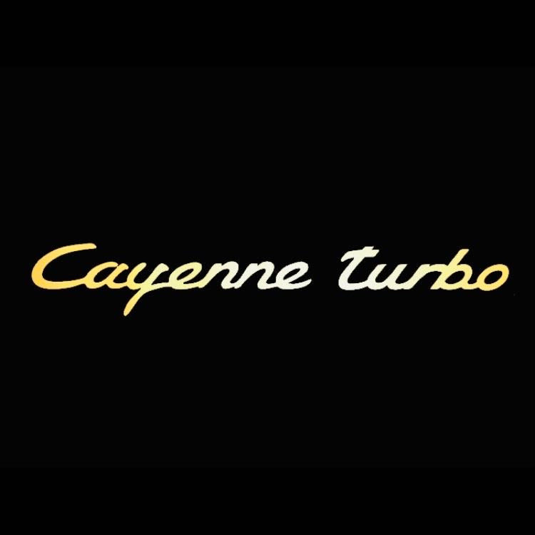 Porsche Cayenne Turbo logo Project LAMP No. 28 (quantity 1 = 2 logo Film / 2 door LAMP)