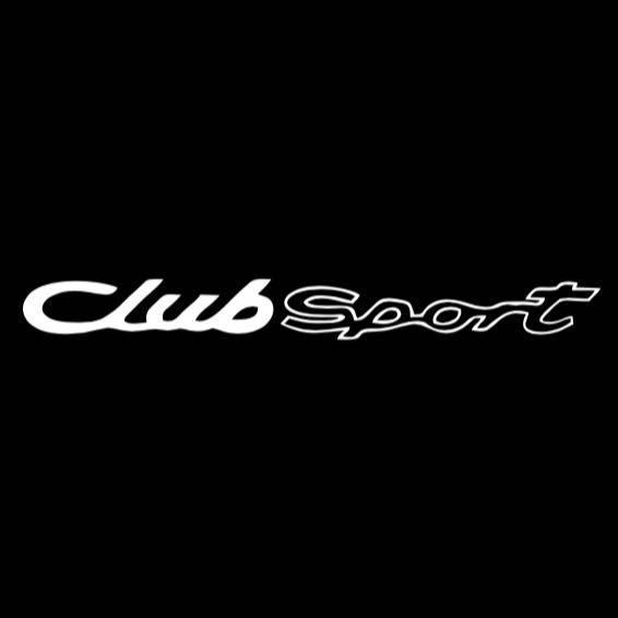 PORSCHE Club Sport  LOGO PROJECTOT LIGHTS Nr.8006 (quantity  1 =  2 Logo Film /  2 door lights)