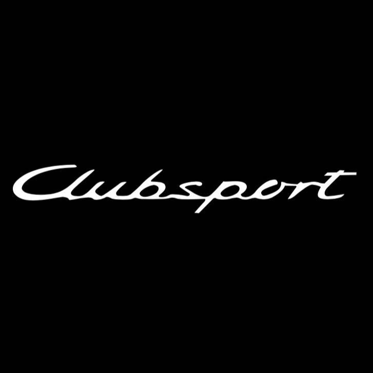 PORSCHE Club Sport  LOGO PROJECTOT LIGHTS Nr.8007 (quantity  1 =  2 Logo Film /  2 door lights)