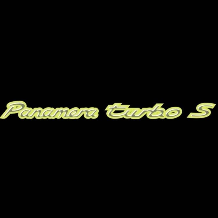 PORSCHE Panamera LOGO PROJECTOT LIGHTS Nr.8086 (quantity  1 =  2 Logo Film /  2 door lights)