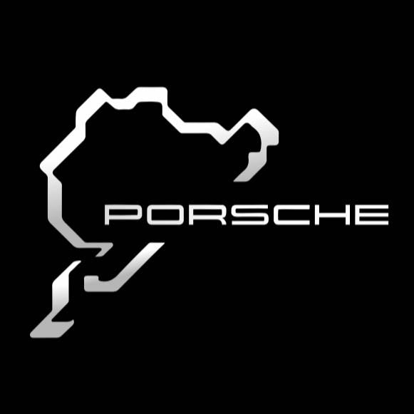 LUCI PROIETTORI LOGO ORIGINALI PORSCHE Nr.03 (quantità 1 = 2 Logo Film / 2 luci porta)