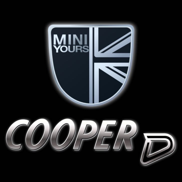 PROJECTEUR MINI COOPER D LOGO N ° 39 (quantité 1 = 2 Film Logo / 2 lumières de porte)