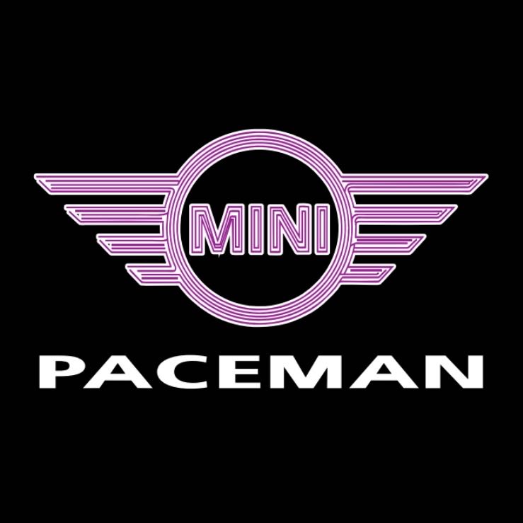 MINI PACEMAN LOGO PROJECTOR LIGHTS Nr.142 (الكمية 1 = 2 شعار فيلم / 2 مصباح باب)