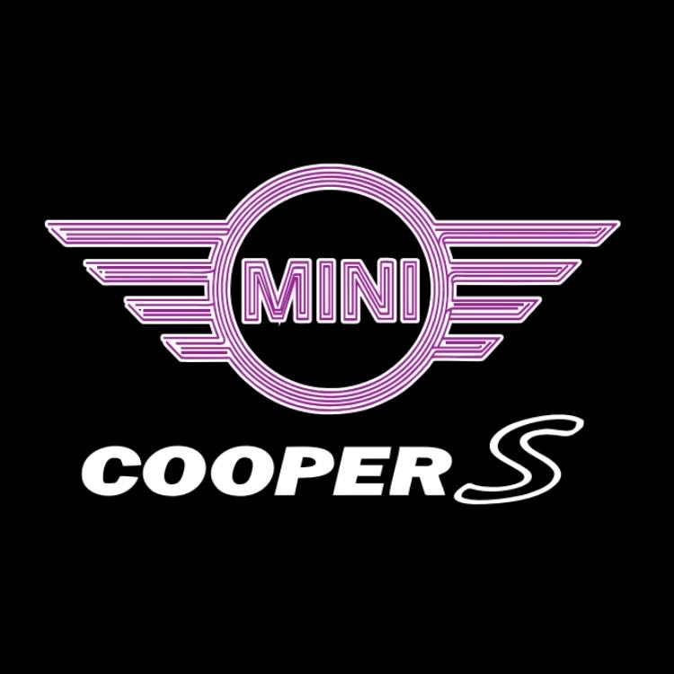 MINI COOPER S LOGO PROJECROTR LIGHTS Nr.144 (Menge 1 = 2 Logo Film / 2 Türleuchten)