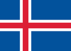 Logo du drapeau national de l'Islande (quantité 1 = 1 ensembles / 2 films de logo / Peut remplacer les lumières d'autres logos)