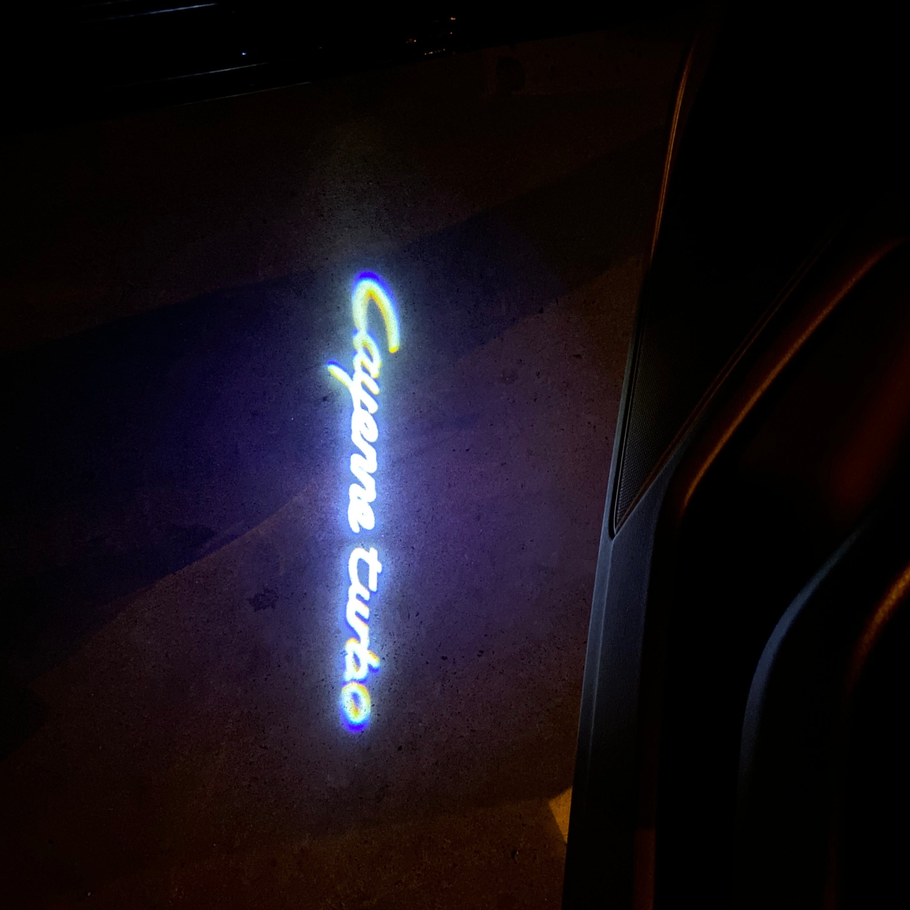 LUCES DE PROYECTOR DE LOGOTIPO PORSCHE No 39 (cantidad 1 = 2 Película de logotipo / 2 luces de puerta)