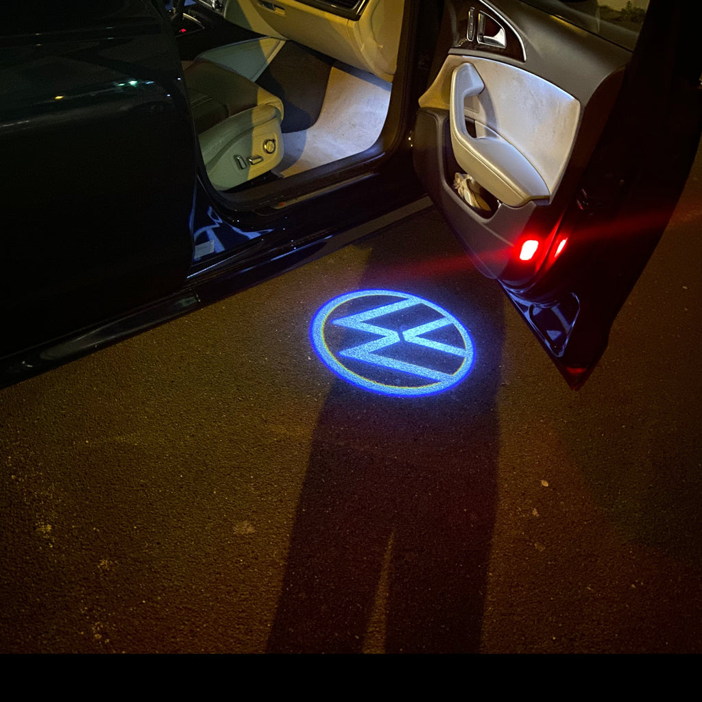 Volkswagen Door lights Logo Nr. 162 (cantidad 1 = 2 películas con logotipo / 2 luces de puerta)