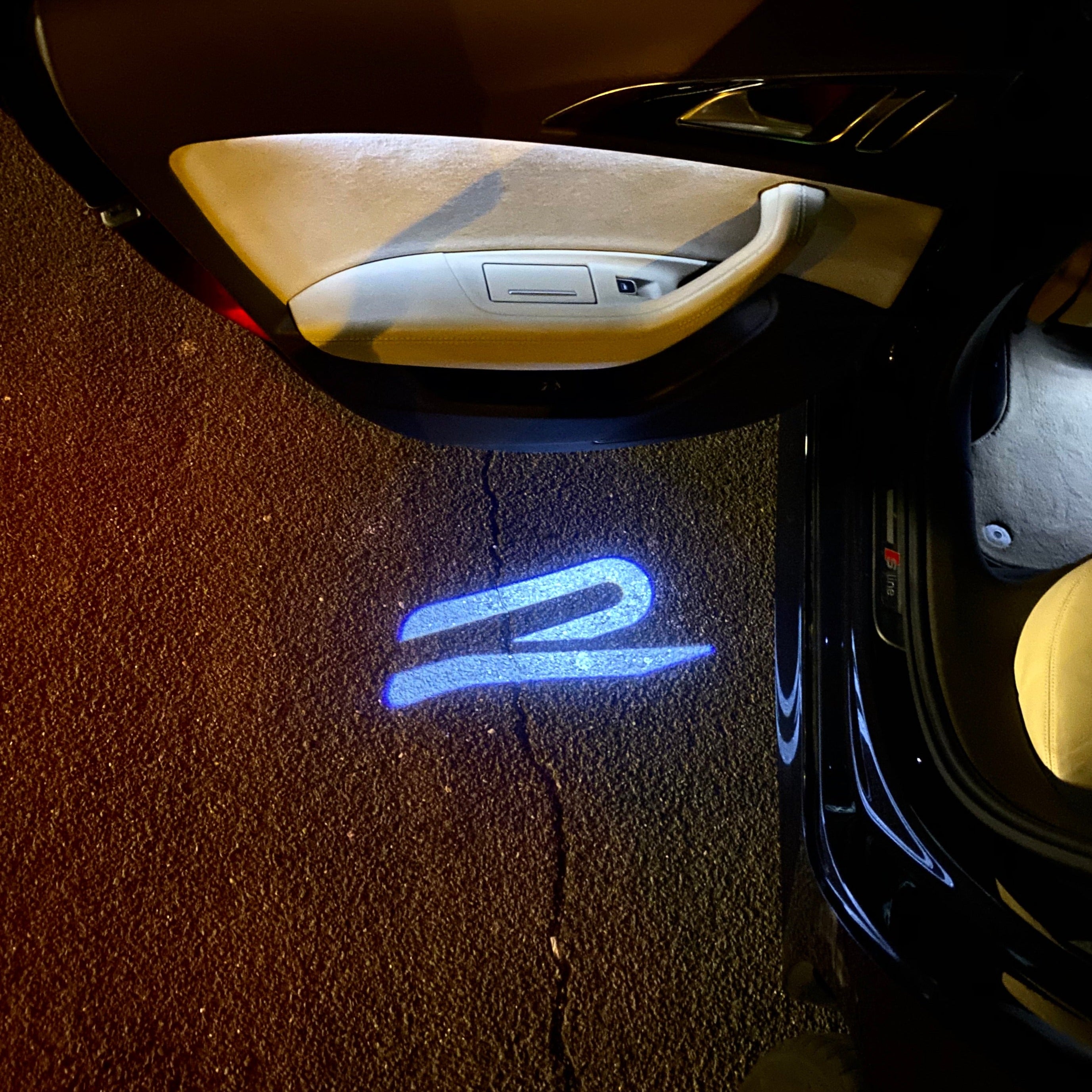 Volkswagen Luces de puerta R Logo Nr. 152 (cantidad 1 = 2 películas de logotipo / 2 luces de puerta)