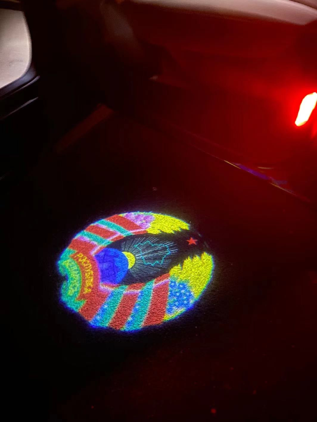 Biélorussie Беларусь Logo du drapeau national (quantité 1 = 1 ensembles / 2 films de logo / peut remplacer les lumières d'autres logos)