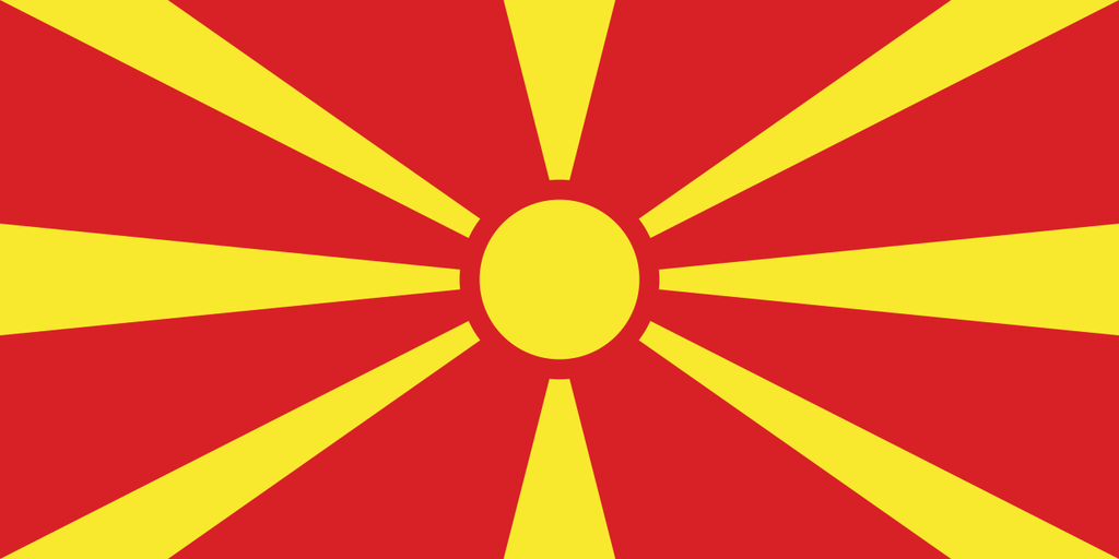 Severna Makedonija Република Северна Македонија National Flag logo (quantité 1 = 1 ensembles / 2 film logo / Peut remplacer des lumières d’autres logos )