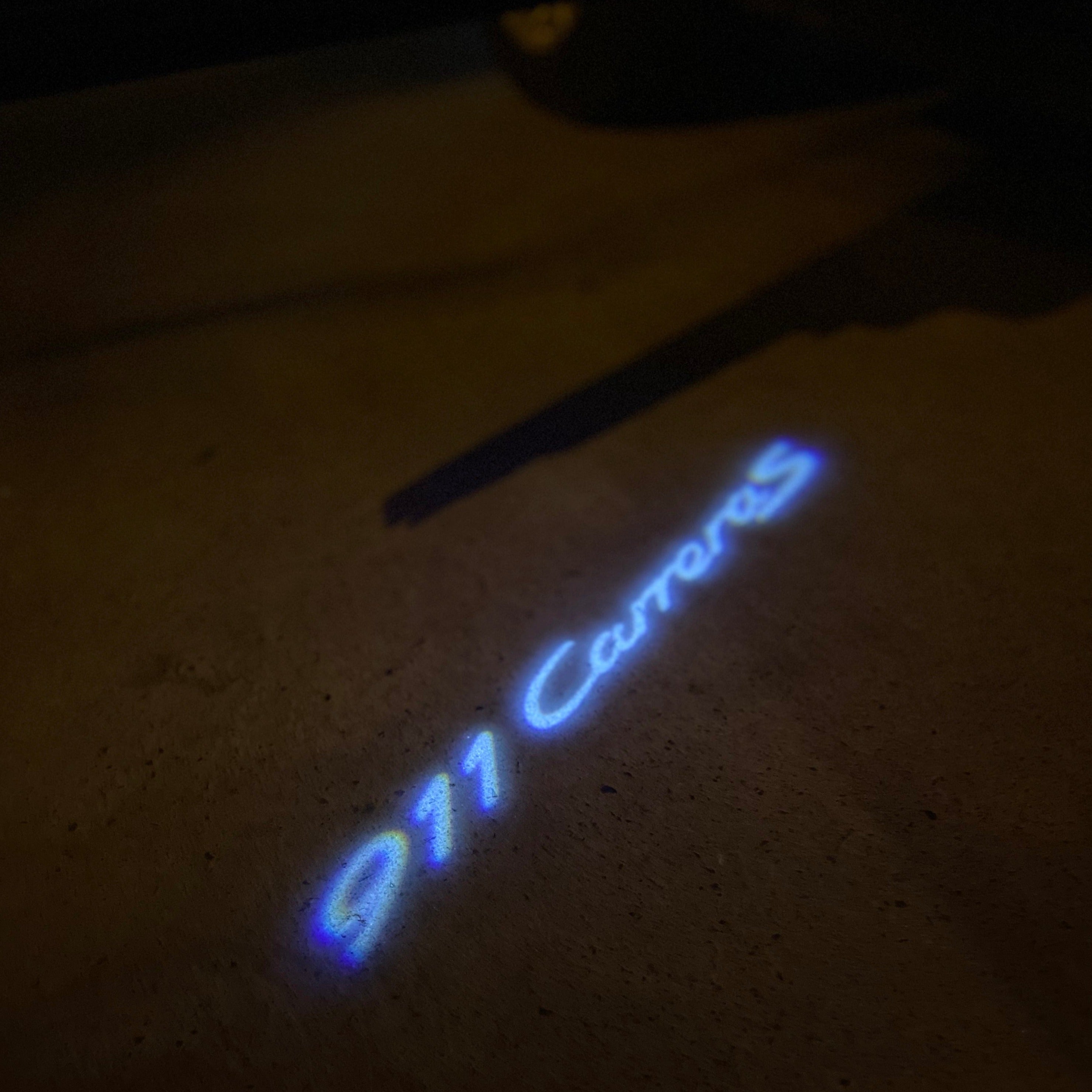 PORSCHE LOGO PROJECTOT LIGHTS Nr.80 (quantità 1 = 2 Logo Film / 2 luci porta)