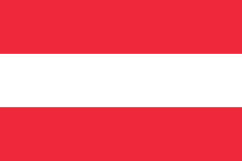 النمسا Österreich شعار العلم الوطني (الكمية 1 = 1 مجموعة / 2 شعار فيلم / يمكن استبدال أضواء الشعارات الأخرى)