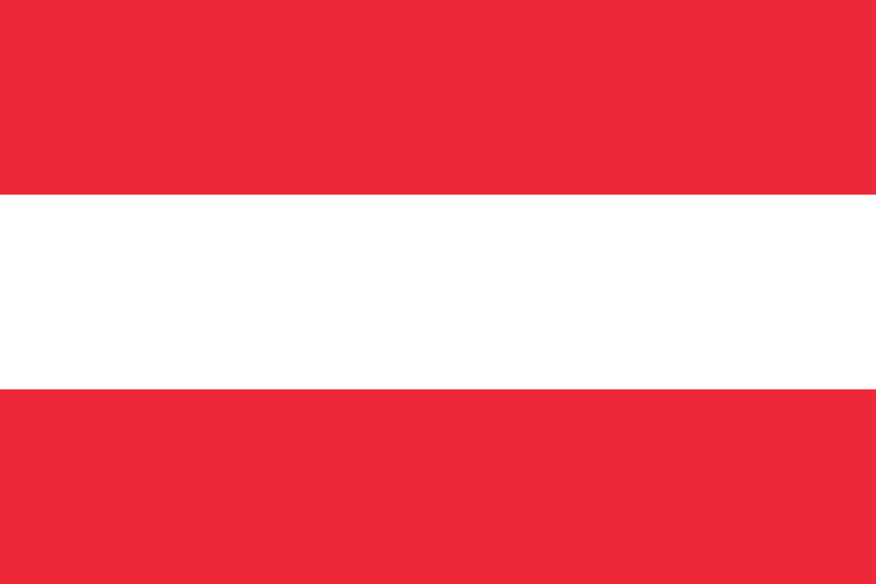 Österreich National Flag Logo (Anzahl 1 = 1 Sätze / 2 Logo Film / Kann Lichter anderer Logos ersetzen)