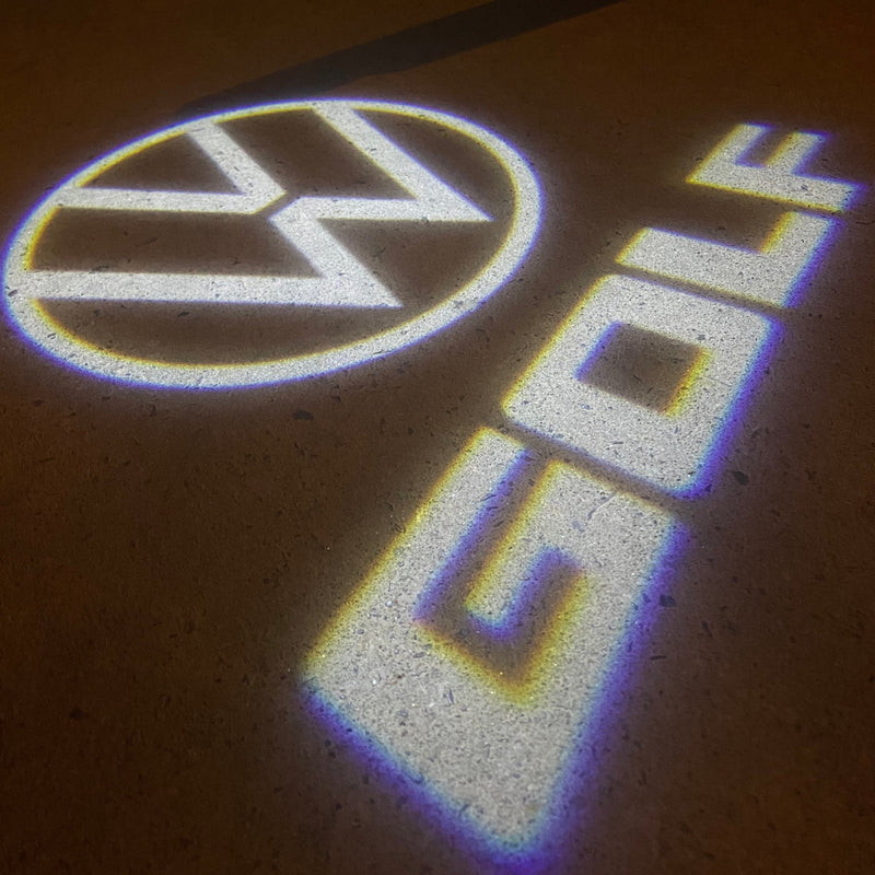 Volkswagen Door lights GOLF Logo  Nr. 0202(quantity 1 = 2 Logo Films /2 door lights）