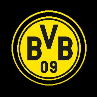 BVB Football CLUB Logo Nr.234 (Menge 1 = 2 Logofilme /2 Türleuchten)