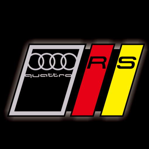 AUDI LOGO PROJECTOT LIGHTS Nr.19 (cantidad 1 = 2 películas con logotipo /2 luces de puerta)