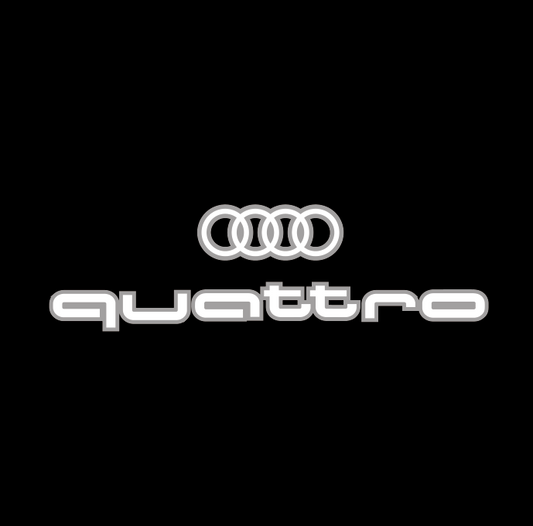 AUDI LOGO PROJECTOT LIGHTS Nr.19 (الكمية 1 = 2 Logo Films /2 أضواء الباب)