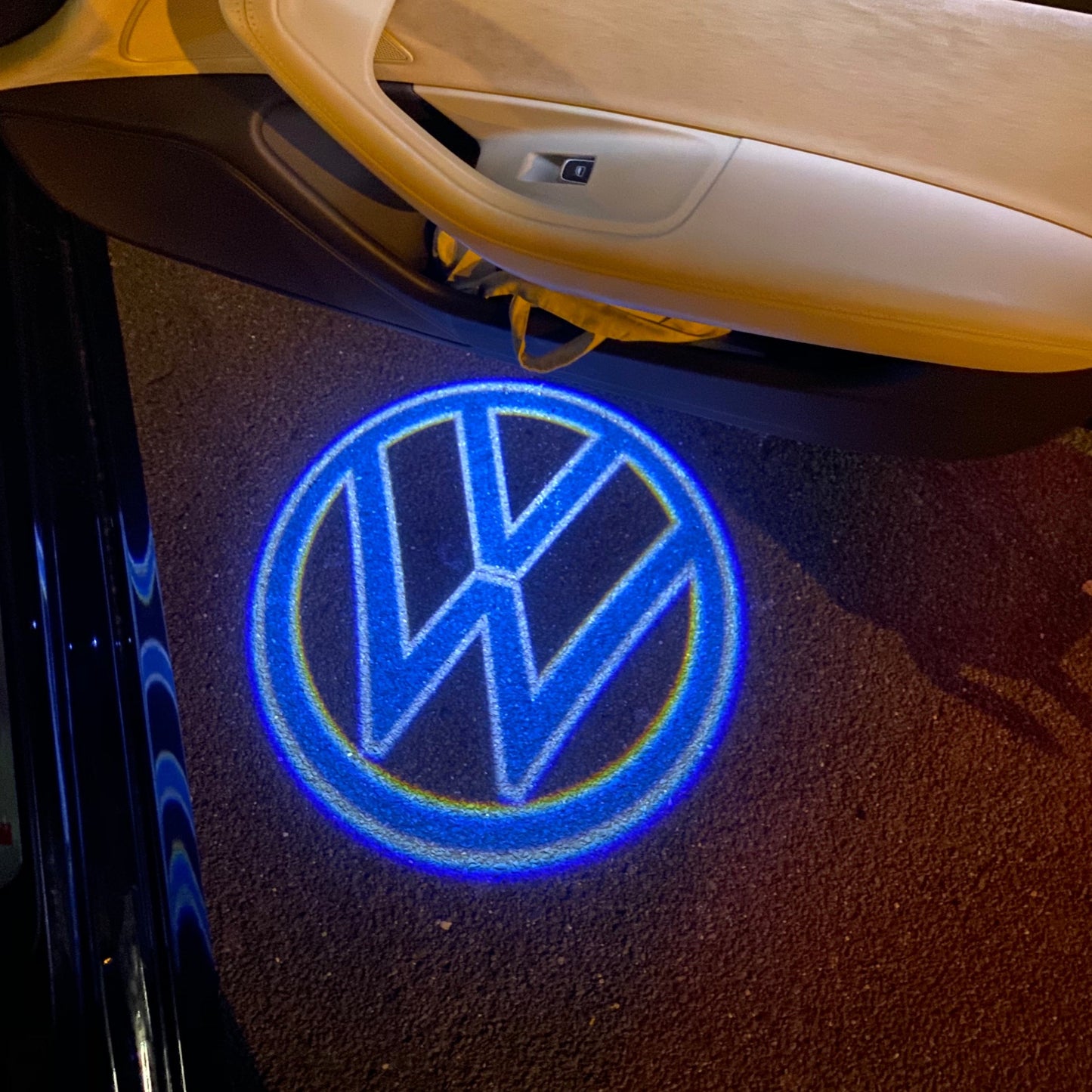 Volkswagen Door lights Original Logo  Nr. 157 ( quantity 1 = 2 logo film / 2 door lights)