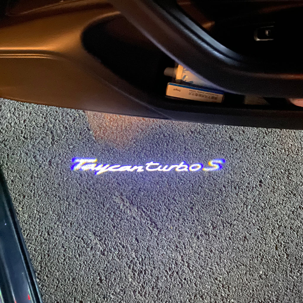 PORSCHE LOGO PROJECTOT LIGHTS Nr.87 (quantità 1 = 2 Logo Film / 2 luci porta)
