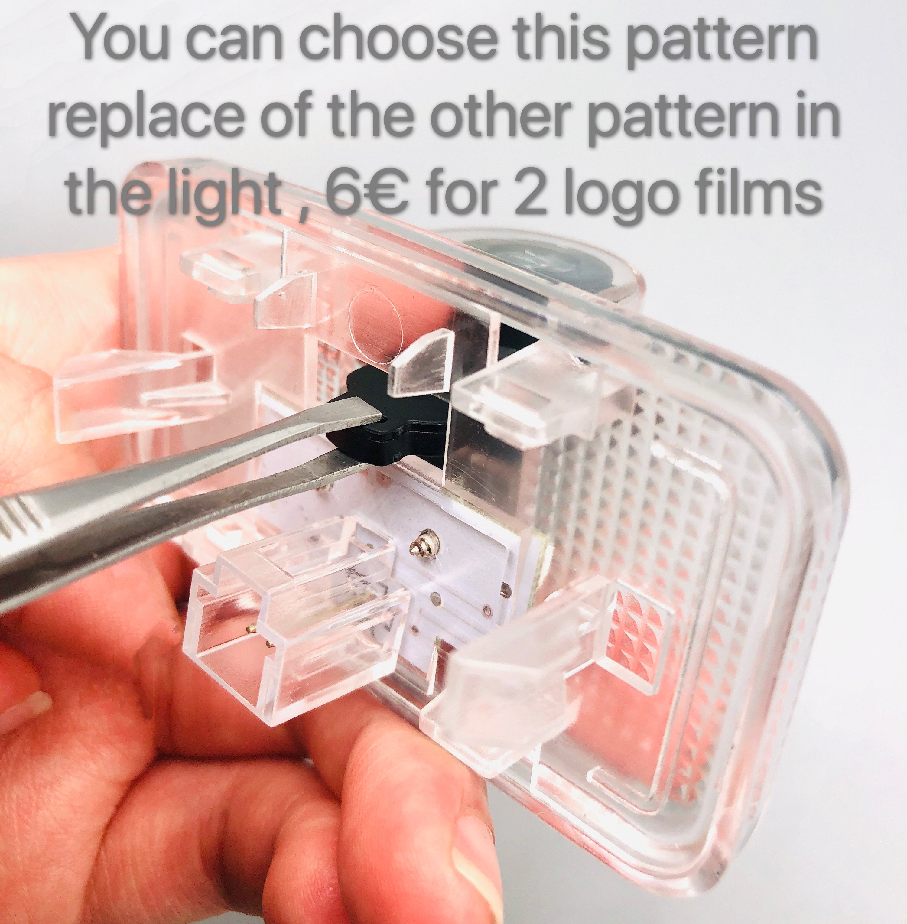 Rzeczpospolita Polska National Flag  logo door lights (quantity 1 = 1 sets / 2 logo film /  Can replace of lights  other logos )