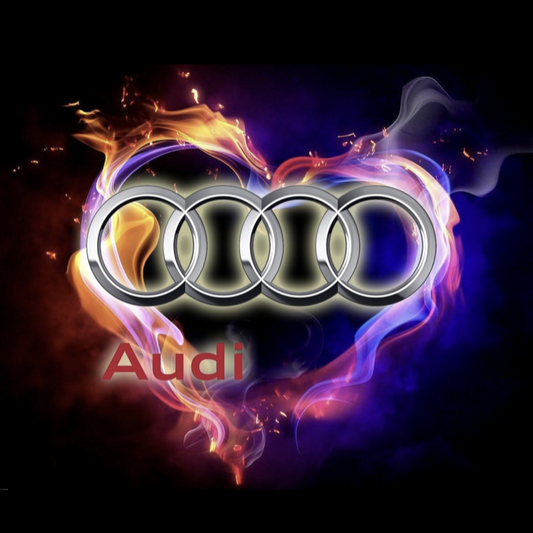 AUDI LOGO PROJECTOT LIGHTS Nr.20 (الكمية 1 = 2 Logo Films /2 أضواء الباب)