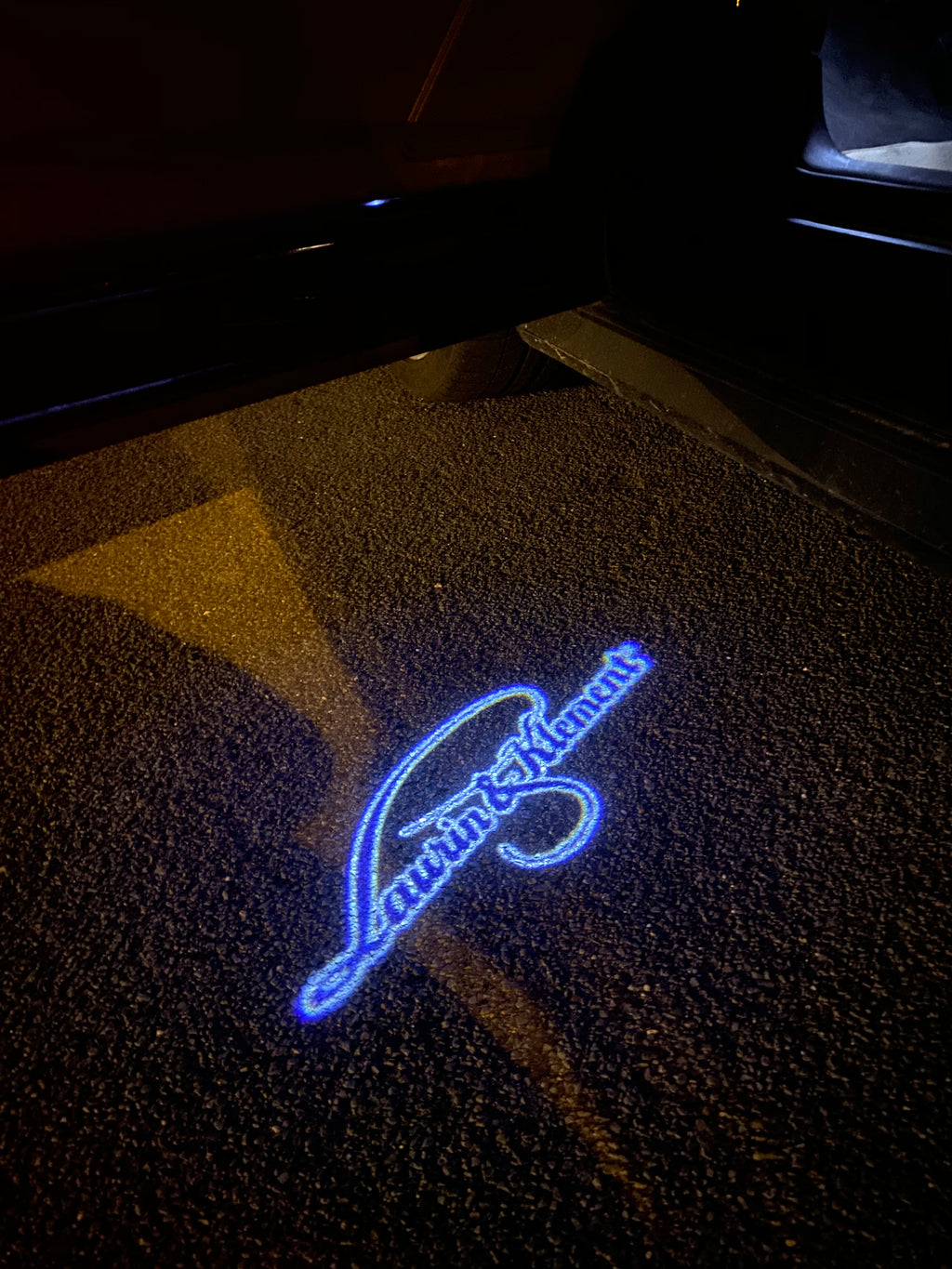 SKODA Laurin & Klement LOGO LOGO PROJEKTORLEUCHTEN Nr.19 (Anzahl 1 = 2 Logo Folien / 2 Türleuchten)