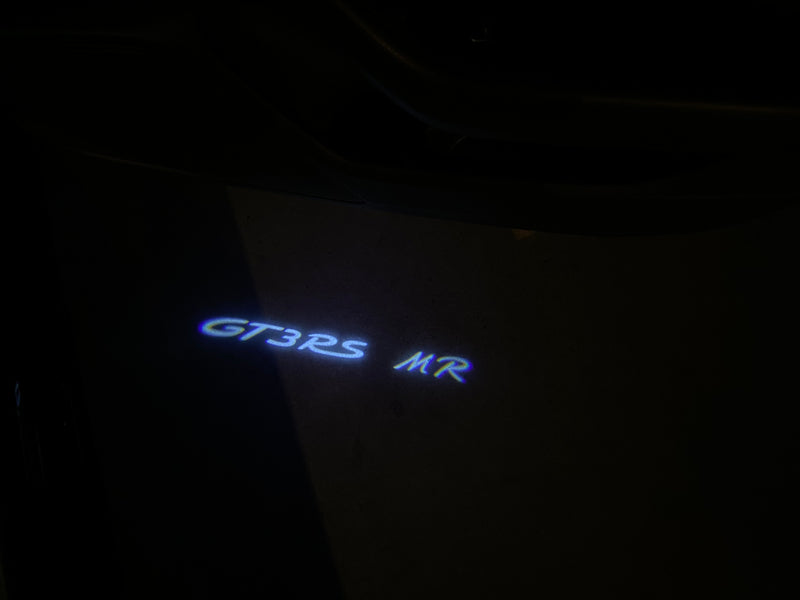 PORSCHE GT  LOGO PROJECTOT LIGHTS Nr.8097 (quantity   1 =  2 Logo Film /  2 door lights)