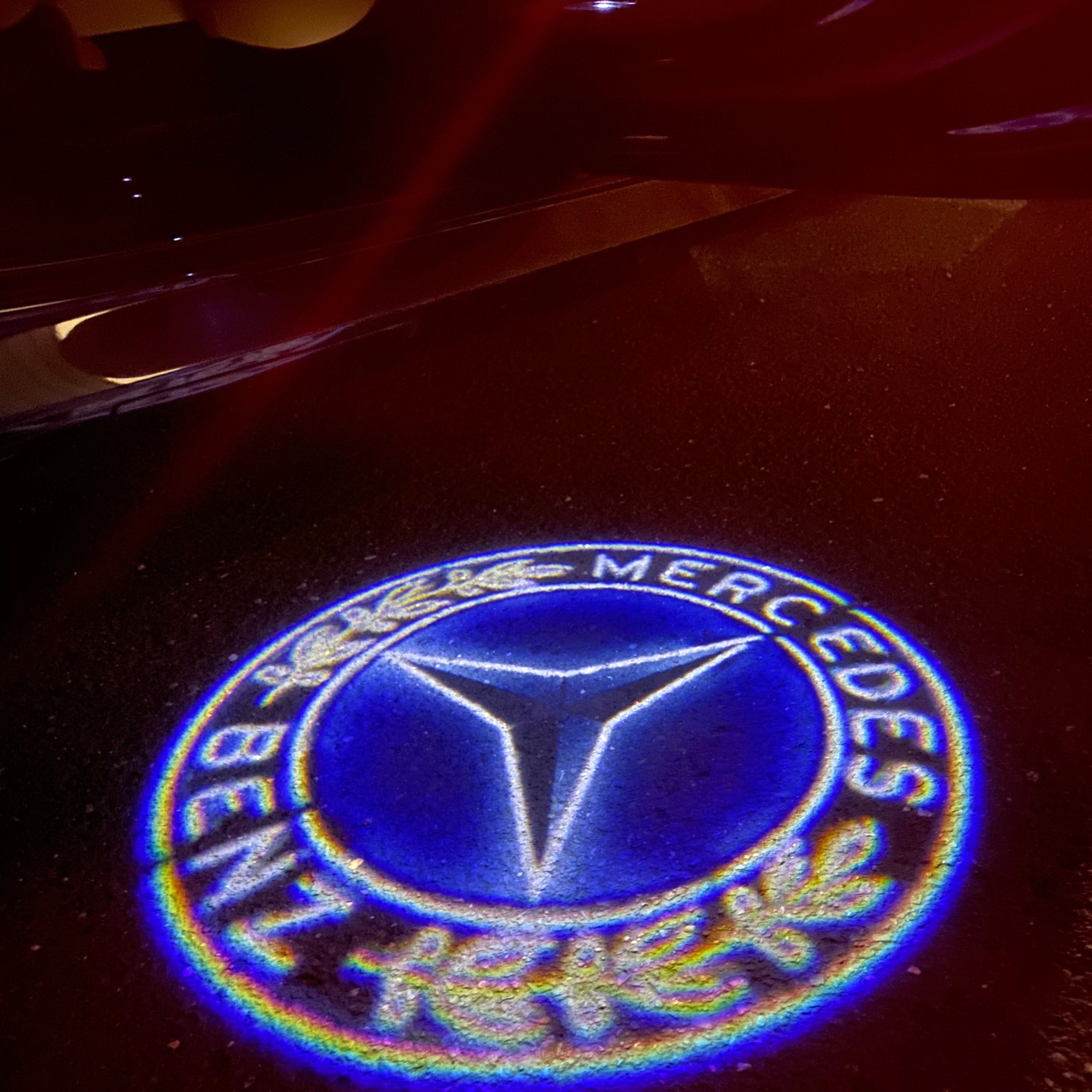 MERCEDES BENZ LOGO PROJECTOT LIGHTS Nr.01 (Menge 1 = 1 Sets/2 Türleuchten)