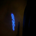 LUCES DE PROYECTOR DE LOGOTIPO ORIGINAL PORSCHE N ° 03 (cantidad 1 = 2 Película de logotipo / 2 luces de puerta)