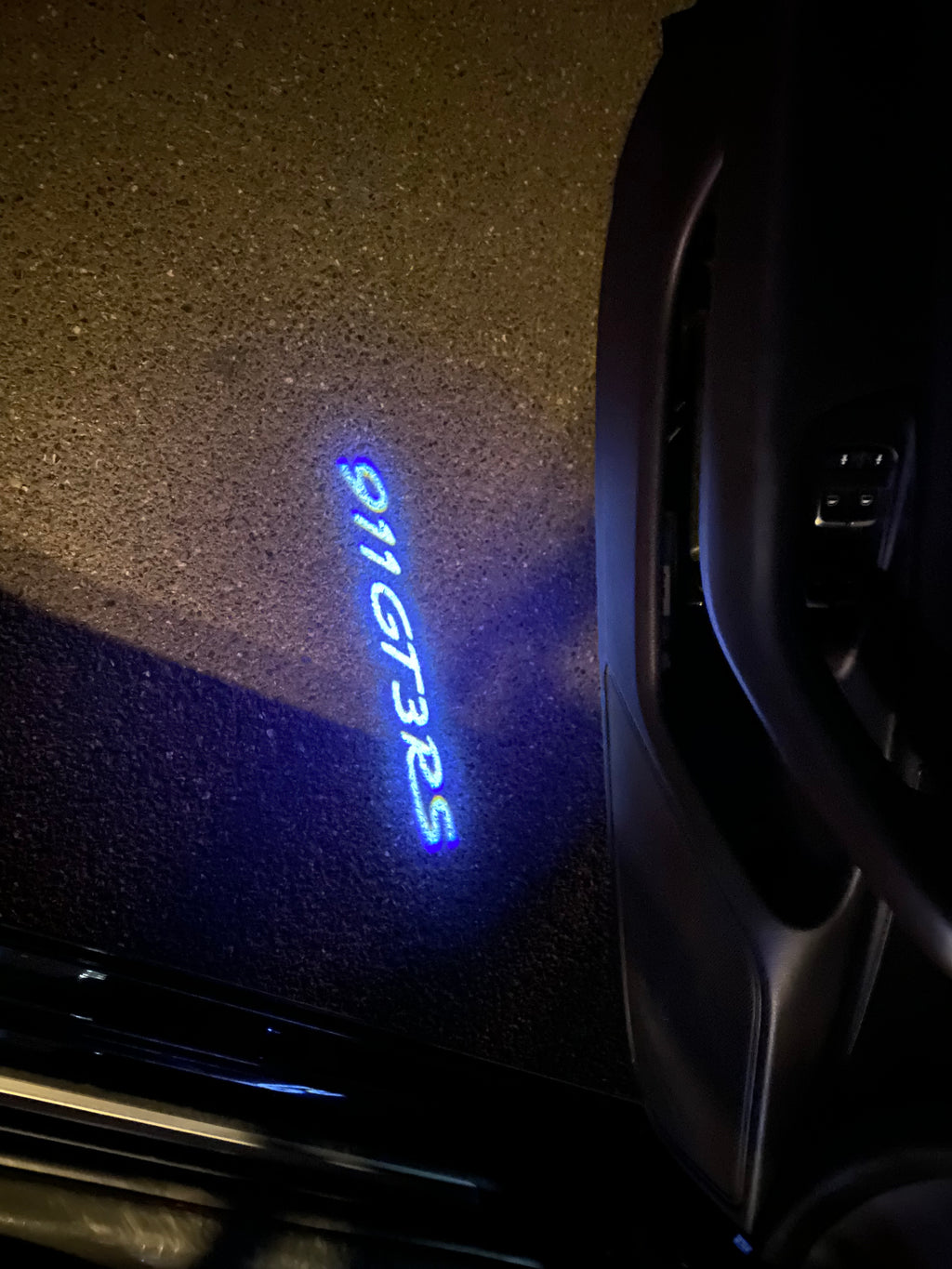 LUCES DE PROYECTOR DE LOGOTIPO ORIGINAL PORSCHE N ° 03 (cantidad 1 = 2 Película de logotipo / 2 luces de puerta)