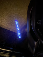 LUCES DE PROYECTOR DE LOGOTIPO ORIGINAL PORSCHE N ° 03 (cantidad 1 = 2 Película de logotipo / 2 luces de puerta)