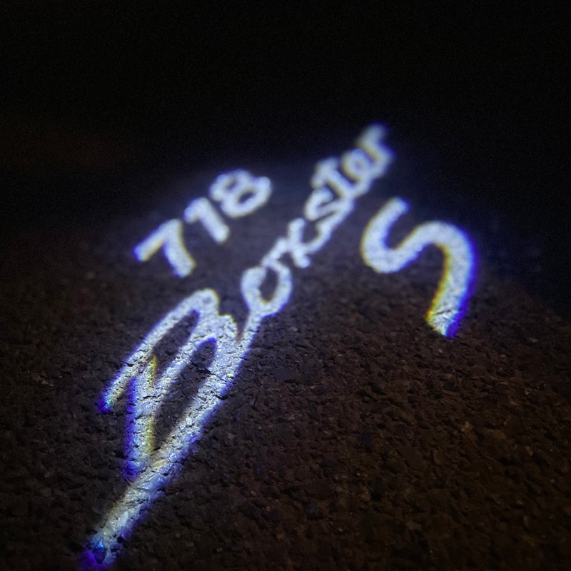 PORSCHE BOXSTER S LOGO PROJECTOT LIGHTS Nr.8019 (quantity  1 =  2 Logo Film /  2 door lights)