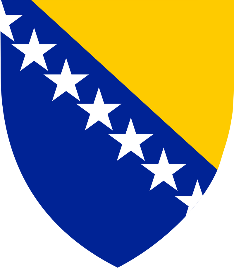 Bosnia-Erzegovina /Bosna i Hercegovina/Босна и Херцеговина Logo bandiera nazionale (quantità 1 = 1 set / 2 pellicola logo / Può sostituire di luci altri loghi)