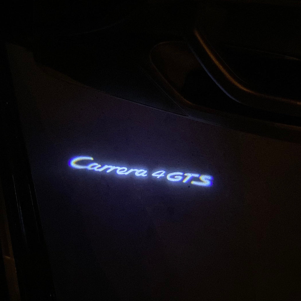 PORSCHE LOGO PROJECTOT LIGHTS Nr.80 (cantidad 1 = 2 logo película / 2 luces de puerta)