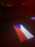 Czech Republic Česká republika  National Flag  logo door lights (quantity 1 = 1 sets / 2 logo film /  Can replace of lights  other logos )