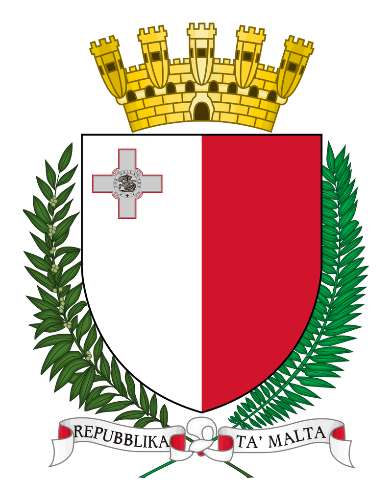 Malta Repubblika ta' Malta Logotipo de bandera nacional (cantidad 1 = 1 juego / 2 película de logotipo / Puede reemplazar de luces otros logotipos)