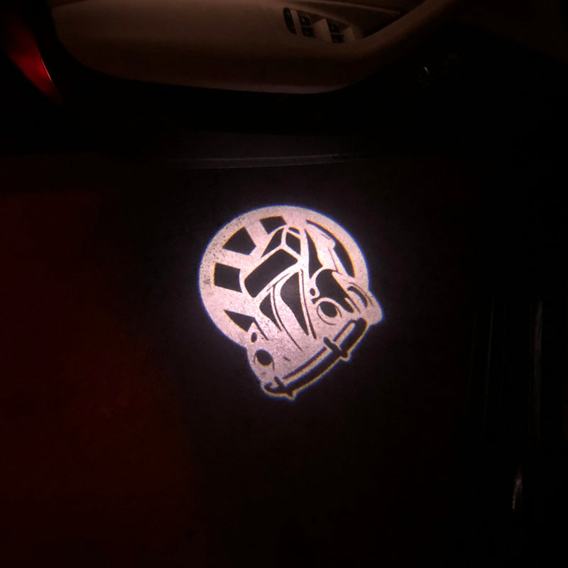 Logotipo de VW Nr. 11 (cantidad 1 = 2 películas con logotipo /2 luces de puerta)