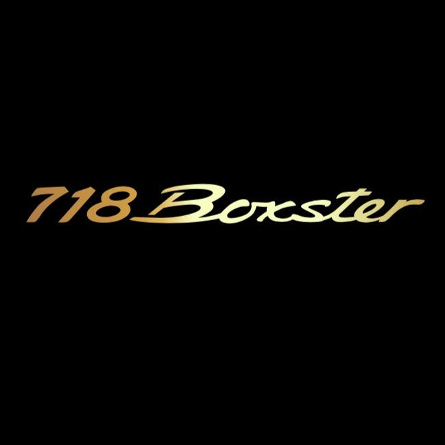PORSCHE 718 BOXSTER LOGO PROJECTOT LIGHTS Nr.58 (quantity  1 =  2 Logo Film /  2 door lights)