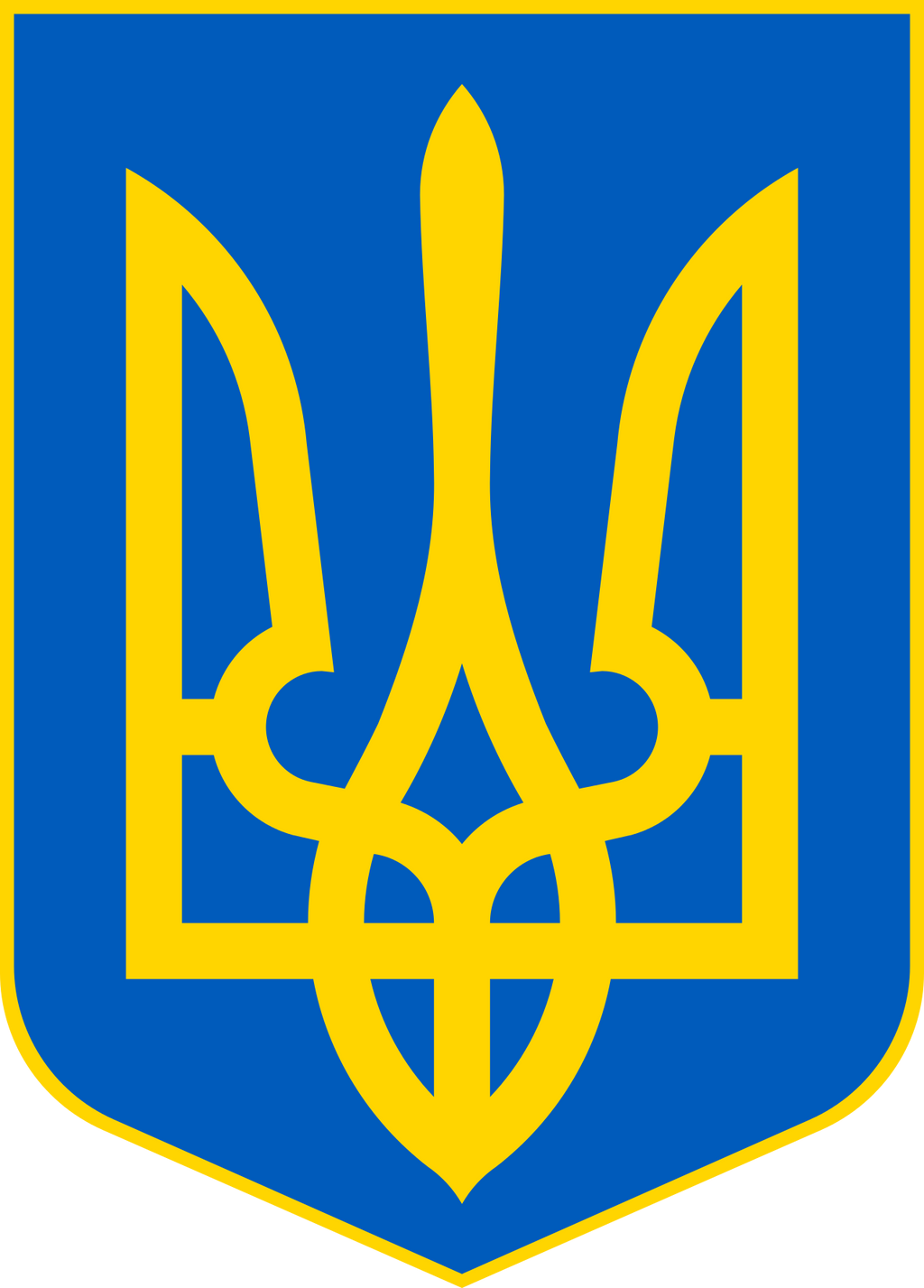 Ukraine - Nationalflagge Logo (Menge 1 = 1 Sätze / 2 Logo-Film / Kann von Lichtern andere Logos ersetzen)
