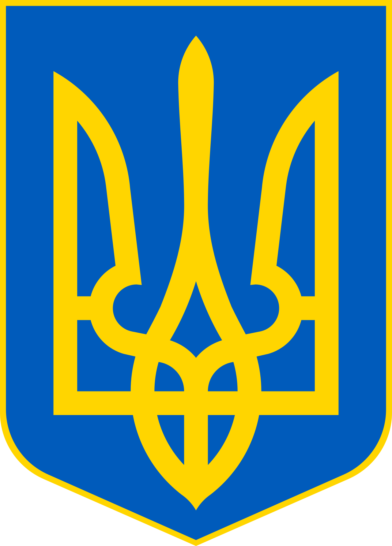 Logo du drapeau national de l'Ukraine Украïна (quantité 1 = 1 ensembles / 2 films de logo / peut remplacer des lumières d'autres logos)