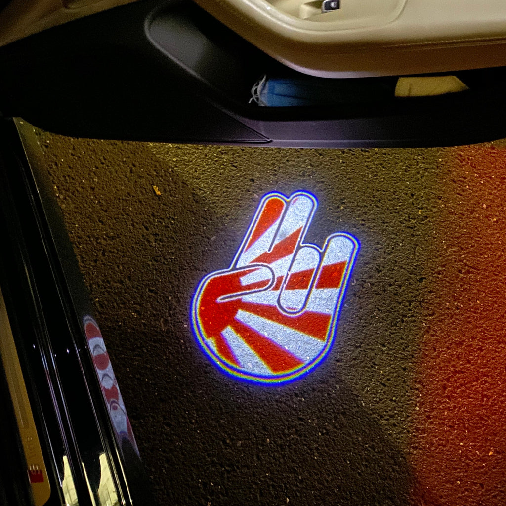 LUCES DE PROYECTOR CON LOGO JDM N ° 16 (cantidad 1 = 1 juegos / 2 luces de puerta)