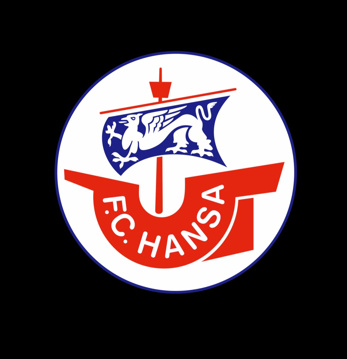 Football CLUB FC Hansa Rostock Logo Nr.258  (quantity 1 = 2 Logo Films /2 door lights）