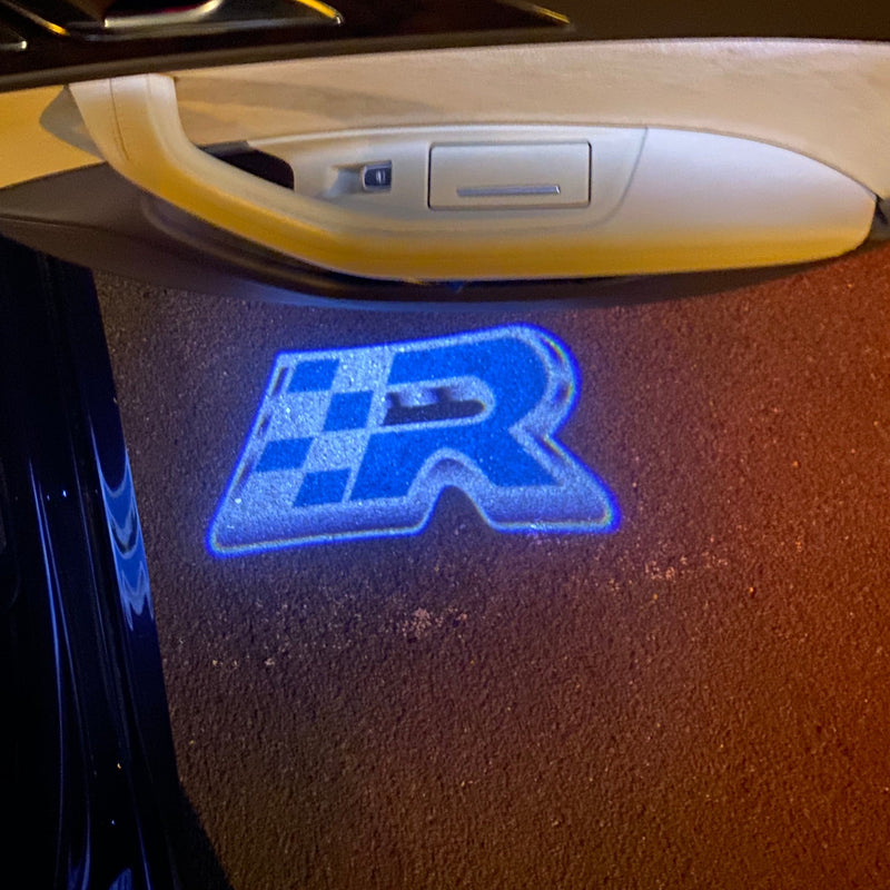 Feux de porte Volkswagen R Logo Nr. 147 (quantité 1 = 2 film de logo / 2 lumières de porte)
