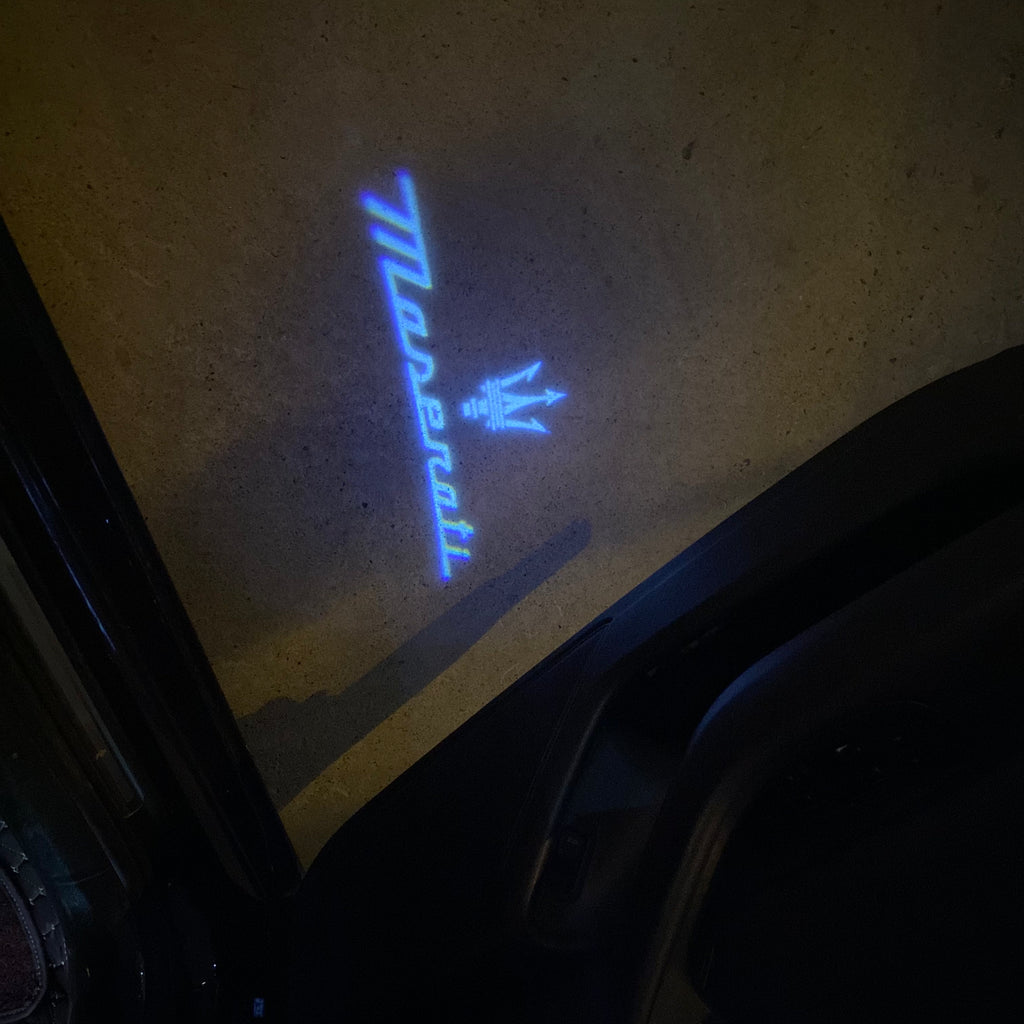 LUCES Maserati LOGO PROJECROTR Nr.01 (cantidad 1 = 1 juegos / 2 luces de puerta)
