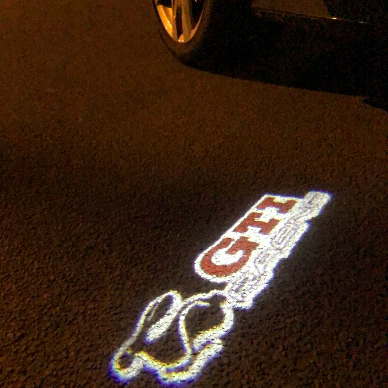 Volkswagen Door lights GTI Logo Nr. 28 (quantità 1 = 2 Logo Films /2 luci porta)