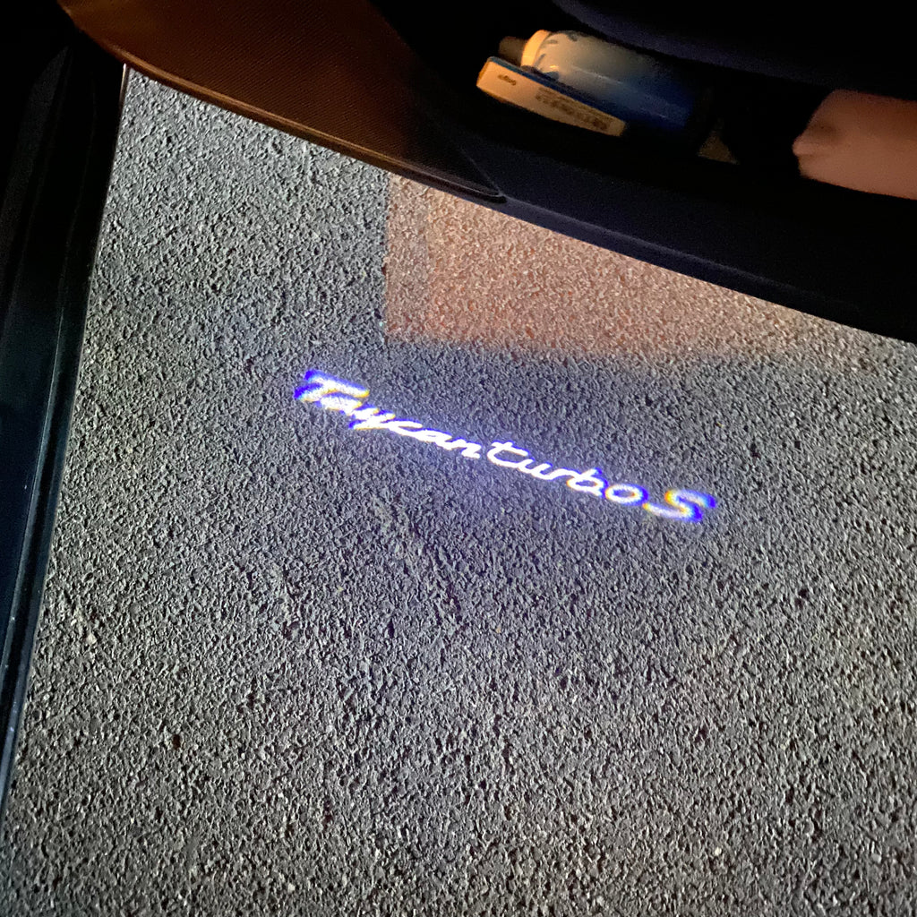 PORSCHE LOGO PROJECTOT LIGHTS Nr.87 (quantità 1 = 2 Logo Film / 2 luci porta)