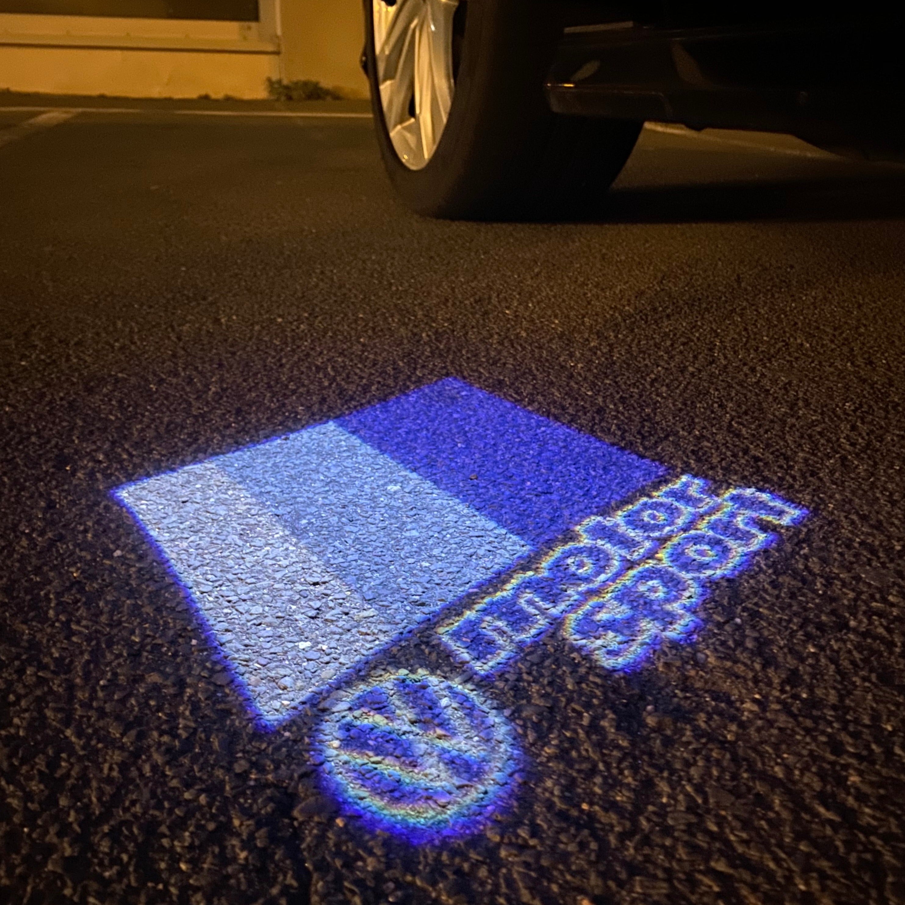 Volkswagen Luces de puerta Motor Sport Logo Nr. 150 (cantidad 1 = 2 películas de logotipo / 2 luces de puerta)