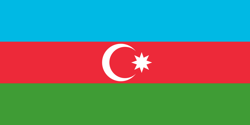 Logo della bandiera nazionale azərbaycan dell'Azerbaigian (quantità 1 = 1 set / 2 pellicole con logo / Può sostituire di luci altri loghi)