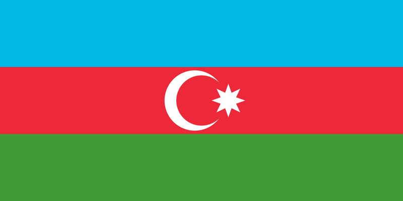 Logo della bandiera nazionale azərbaycan dell'Azerbaigian (quantità 1 = 1 set / 2 pellicole con logo / Può sostituire di luci altri loghi)